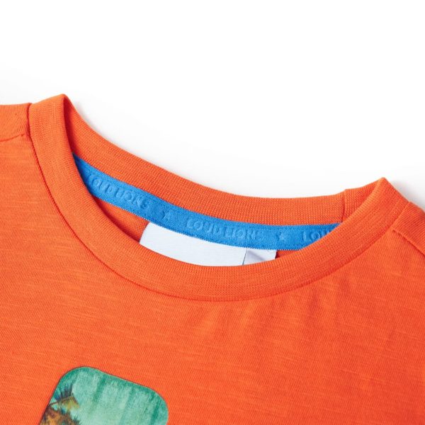 T-shirt de criança laranja-escuro 92 - Image 3