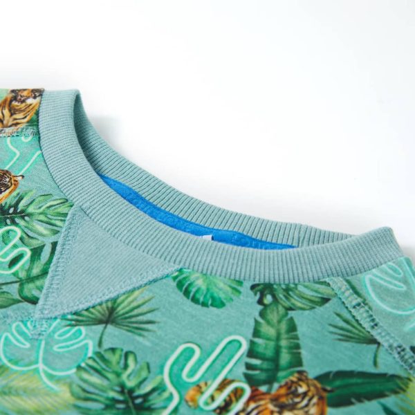 Sweatshirt para criança verde-claro mesclado 104 - Image 3