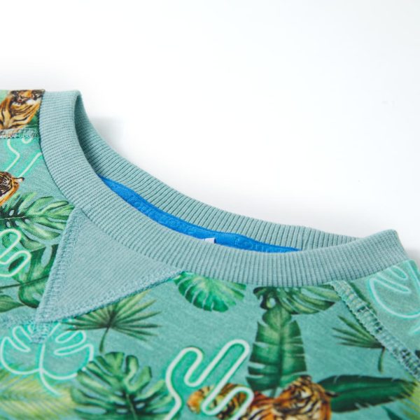 Sweatshirt para criança verde-claro mesclado 140 - Image 3