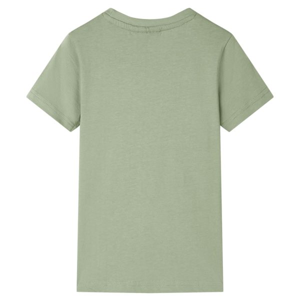 T-shirt infantil caqui-claro 116 - Image 2
