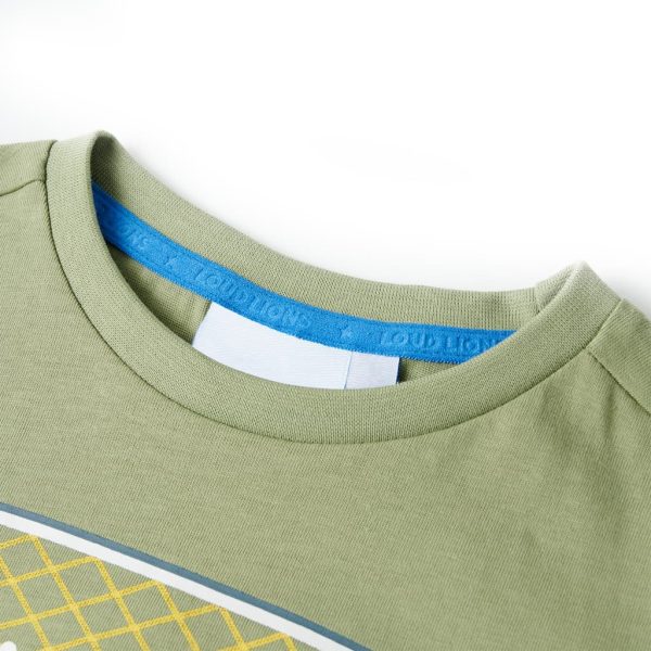 T-shirt infantil caqui-claro 116 - Image 3