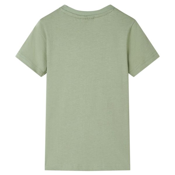 T-shirt infantil caqui-claro 128 - Image 2