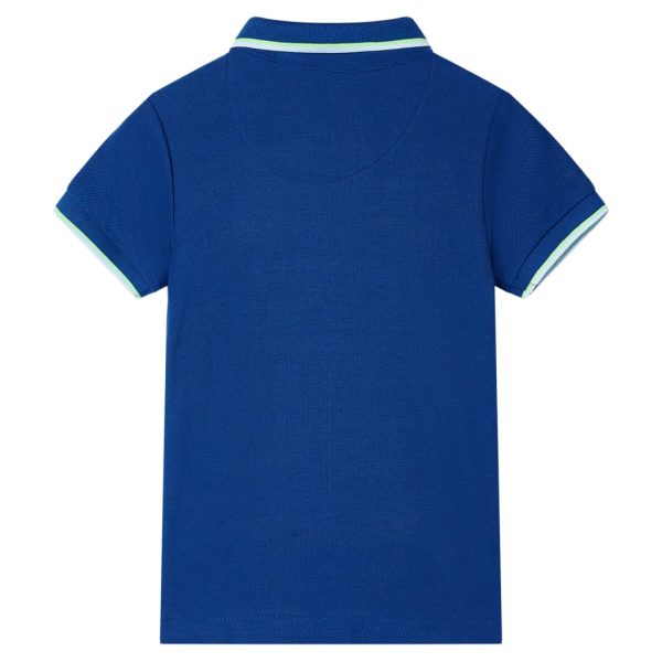 Polo para criança azul-escuro 128 - Image 2