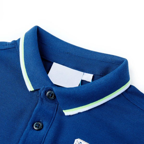 Polo para criança azul-escuro 128 - Image 3