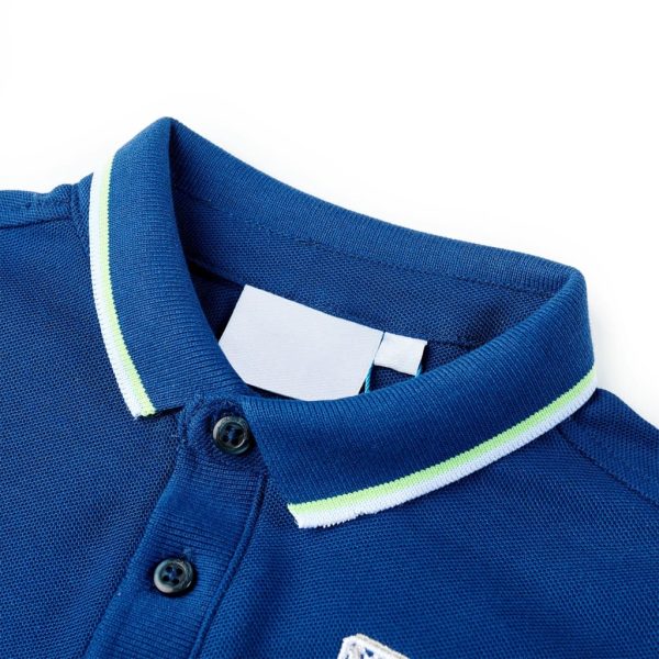 Polo para criança azul-escuro 140 - Image 3