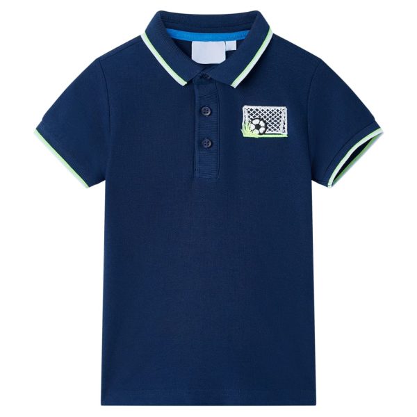 Polo para criança azul-marinho 140