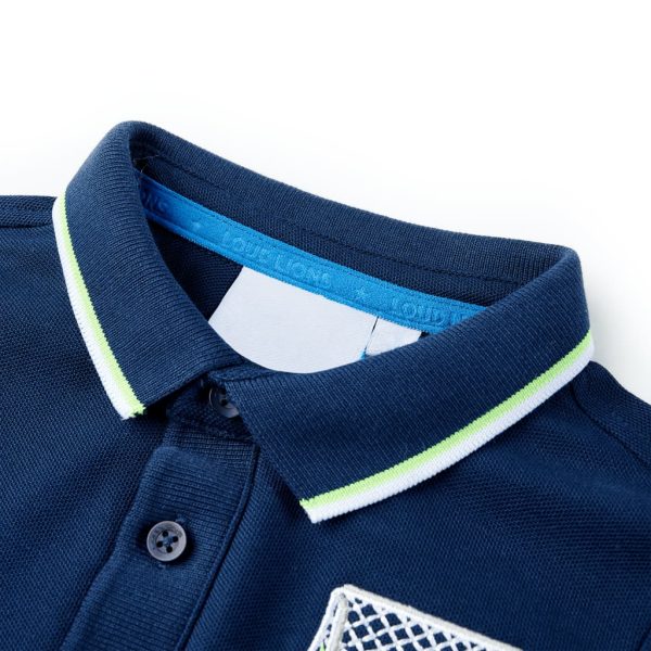 Polo para criança azul-marinho 140 - Image 3