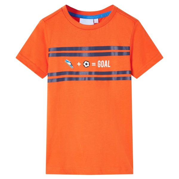 T-shirt de criança laranja-escuro 128