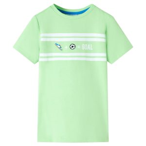 T-shirt para criança verde-néon 140