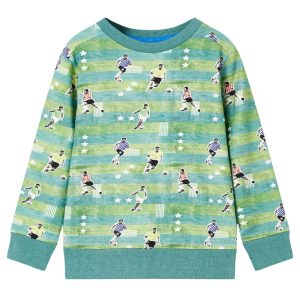 Sweatshirt para criança verde-claro mesclado 92