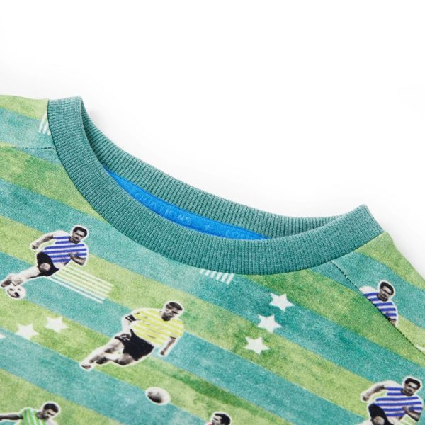 Sweatshirt para criança verde-claro mesclado 92 - Image 3