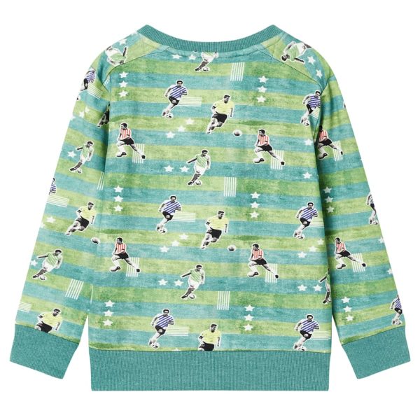 Sweatshirt para criança verde-claro mesclado 116 - Image 2
