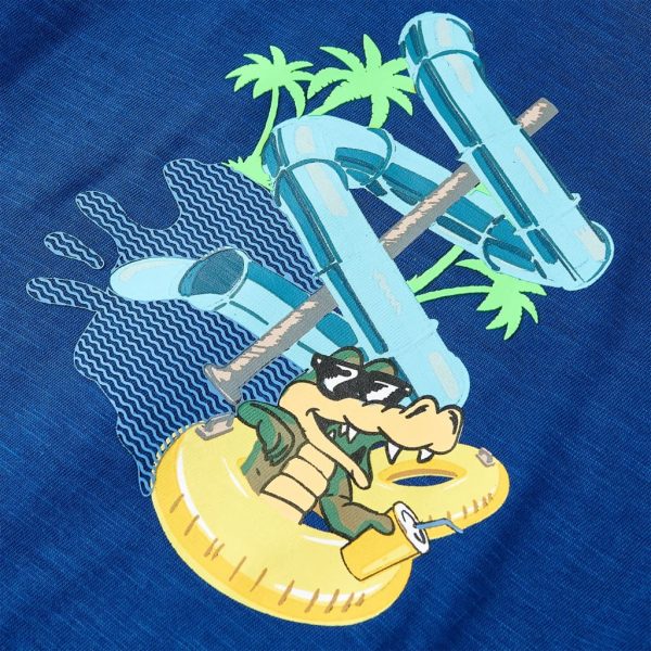 T-shirt para criança azul-escuro 128 - Image 4