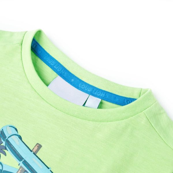 T-shirt de criança verde néon 92 - Image 3