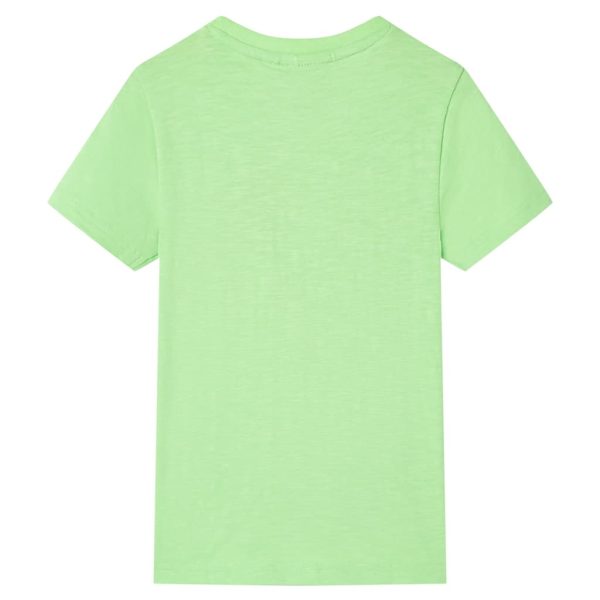 T-shirt de criança verde néon 128 - Image 2