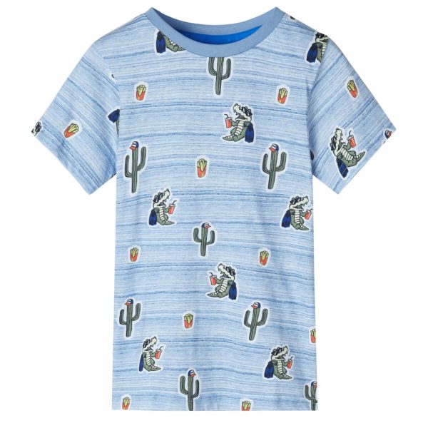 T-shirt de criança mistura de azuis 128