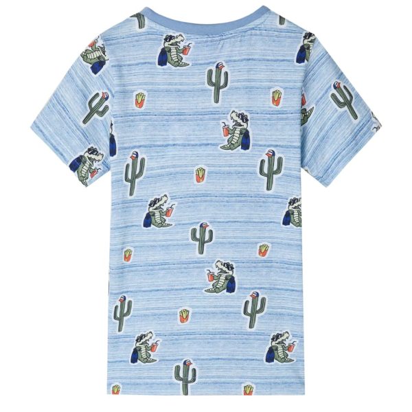 T-shirt de criança mistura de azuis 128 - Image 2