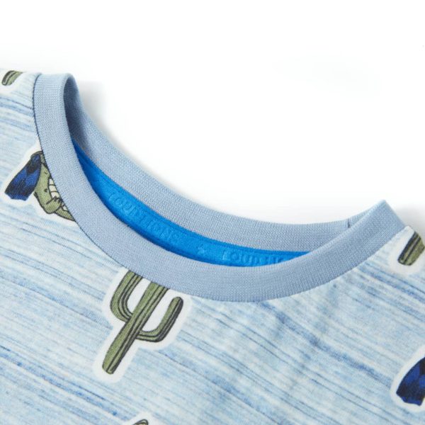 T-shirt de criança mistura de azuis 128 - Image 3