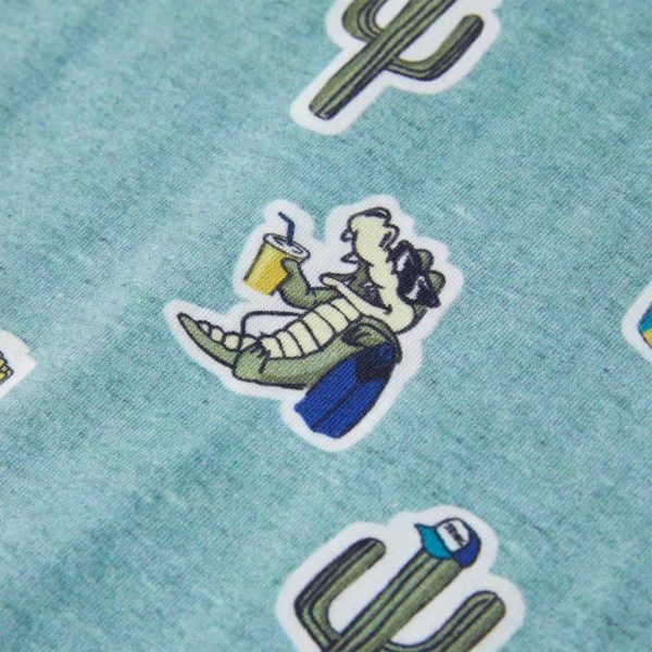 T-shirt para criança verde-claro mesclado 92 - Image 4
