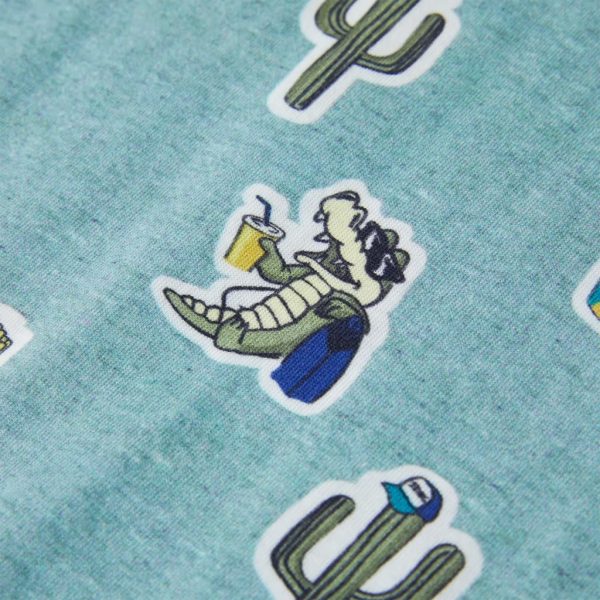 T-shirt para criança verde-claro mesclado 140 - Image 4