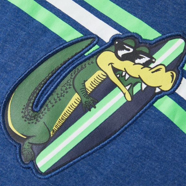 T-shirt para criança azul-escuro mesclado 140 - Image 4
