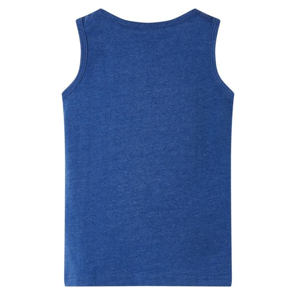 T-shirt de manga cava criança azul-escuro mesclado 92 - Image 2