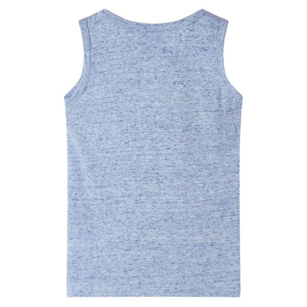 T-shirt de manga cava criança azul-mesclado 92 - Image 2
