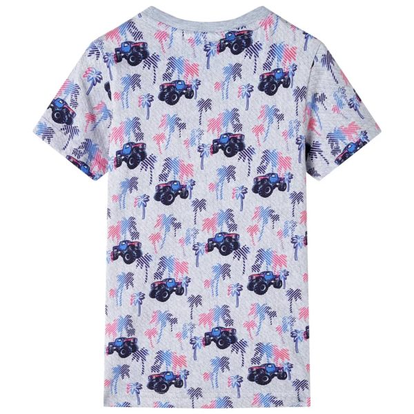 T-shirt infantil cinzento mesclado 104 - Image 2