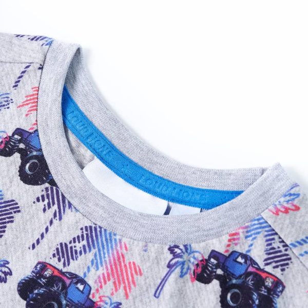 T-shirt infantil cinzento mesclado 104 - Image 3