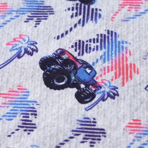 T-shirt infantil cinzento mesclado 104 - Image 4