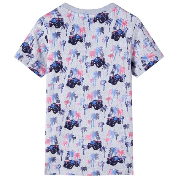 T-shirt infantil cinzento mesclado 140 - Image 2