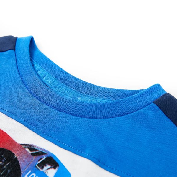 T-shirt para criança azul e azul-marinho 92 - Image 3
