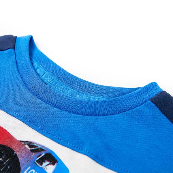 T-shirt para criança azul e azul-marinho 116 - Image 3