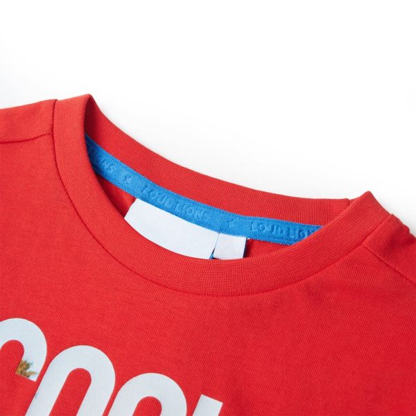 T-shirt para criança vermelho 92 - Image 3