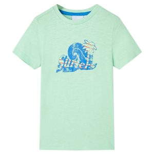 T-shirt de criança verde-claro 92