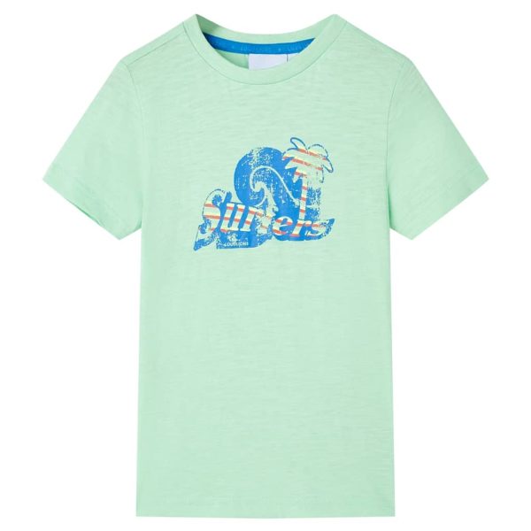 T-shirt de criança verde-claro 92