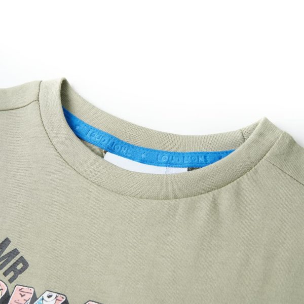 T-shirt infantil caqui-claro 92 - Image 3