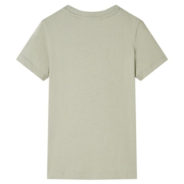 T-shirt infantil caqui-claro 116 - Image 2