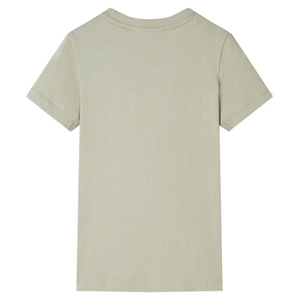 T-shirt infantil caqui-claro 128 - Image 2