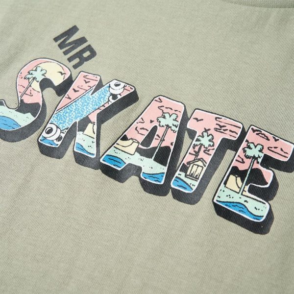 T-shirt infantil caqui-claro 140 - Image 4