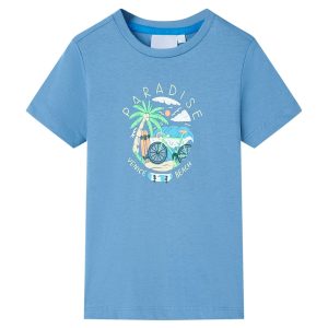 T-shirt de criança azul médio 92