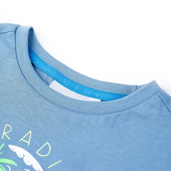 T-shirt de criança azul médio 92 - Image 3