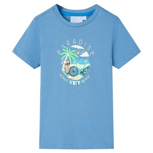 T-shirt de criança azul médio 104