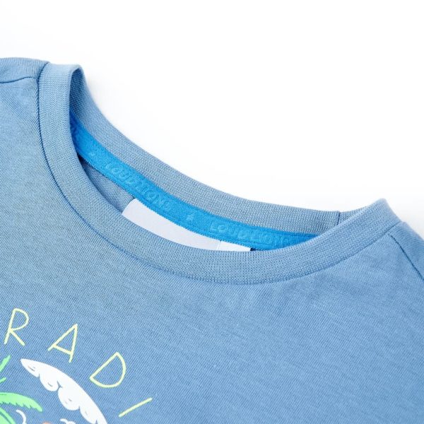 T-shirt de criança azul médio 140 - Image 3