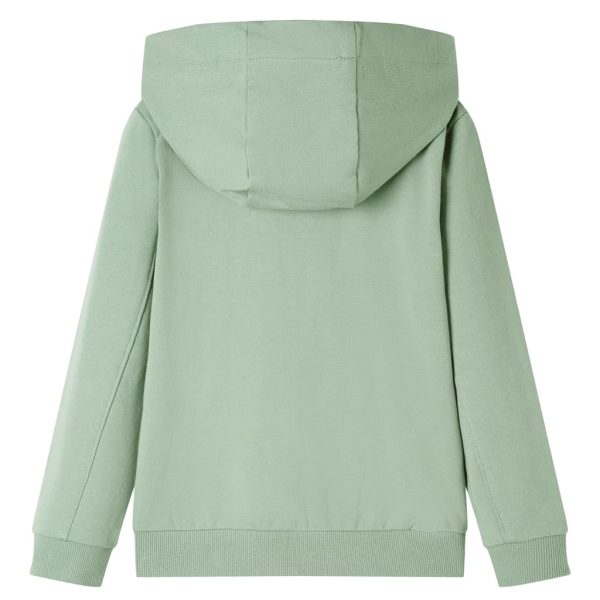 Sweatshirt para criança com capuz e fecho caqui 92 - Image 2