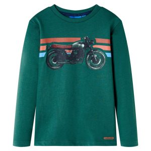 T-shirt de manga comprida para criança verde 116