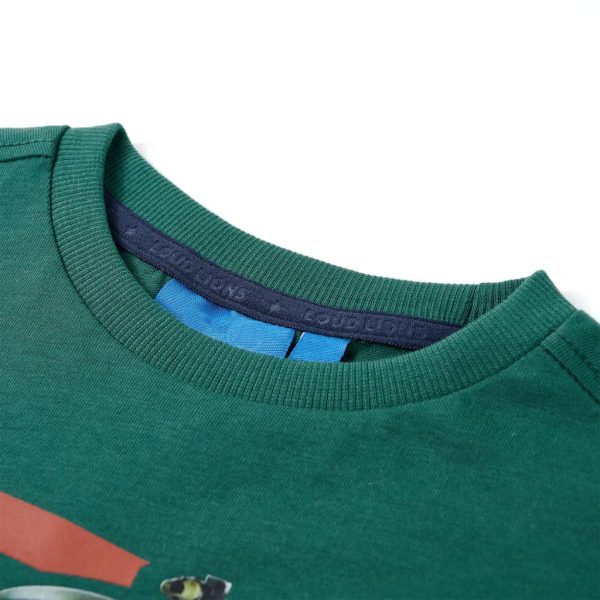 T-shirt de manga comprida para criança verde 116 - Image 3
