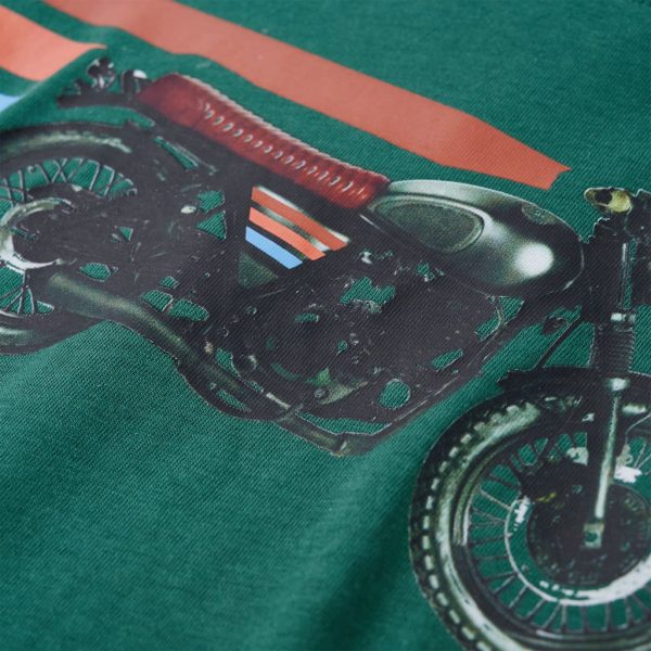 T-shirt de manga comprida para criança verde 128 - Image 4