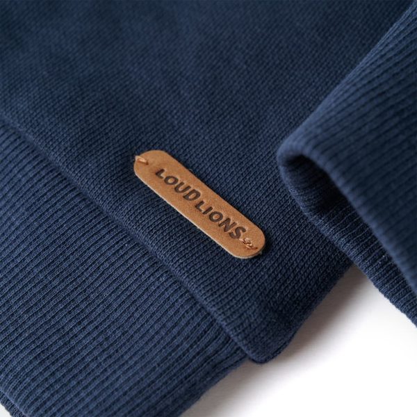 Sweatshirt para criança azul-escuro mesclado 104 - Image 5