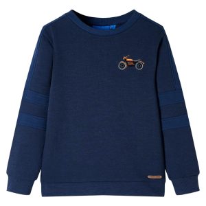 Sweatshirt para criança azul-escuro mesclado 116